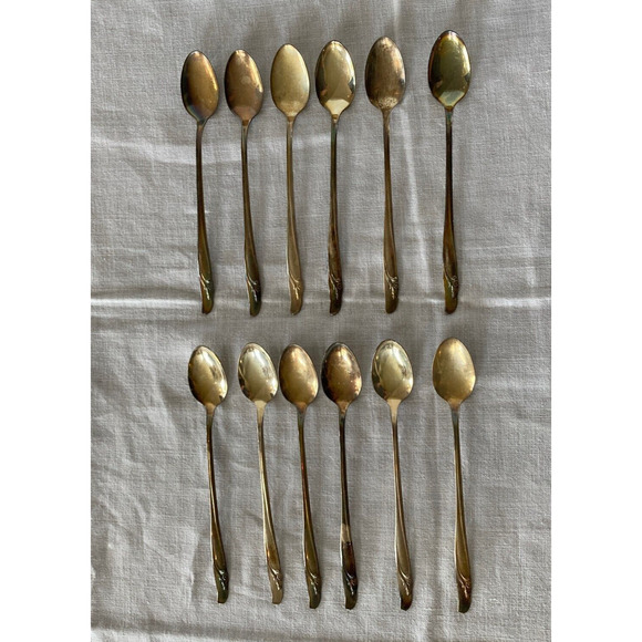 35 PC WM Rogers International Exquisite Reinforced Silverplate w Iced Tea Spoons - Picture 5 of 13
